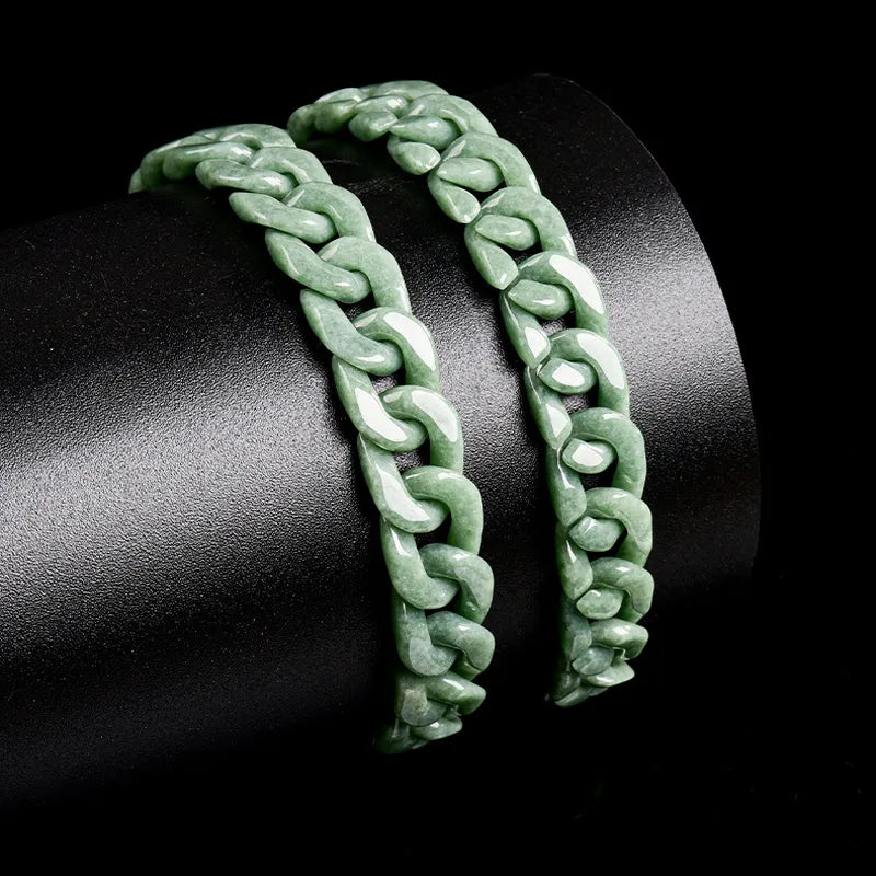Masculine Cuban Jade Bracelet – Lucky Charm Symbol, Gift for Him jade BMjade