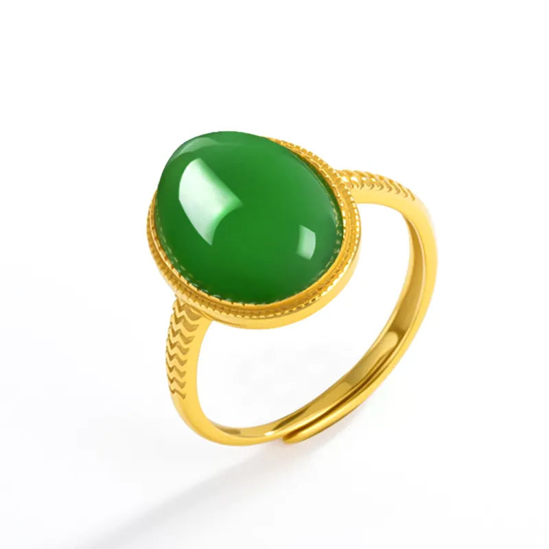 S925 Silver Natural Jade Adjustable Ring – Women’s Jewelry jade BMjade