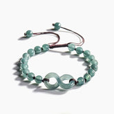 Natural Blue Jadeite Handmade Infinity Symbol Braided Bracelet jade BMjade