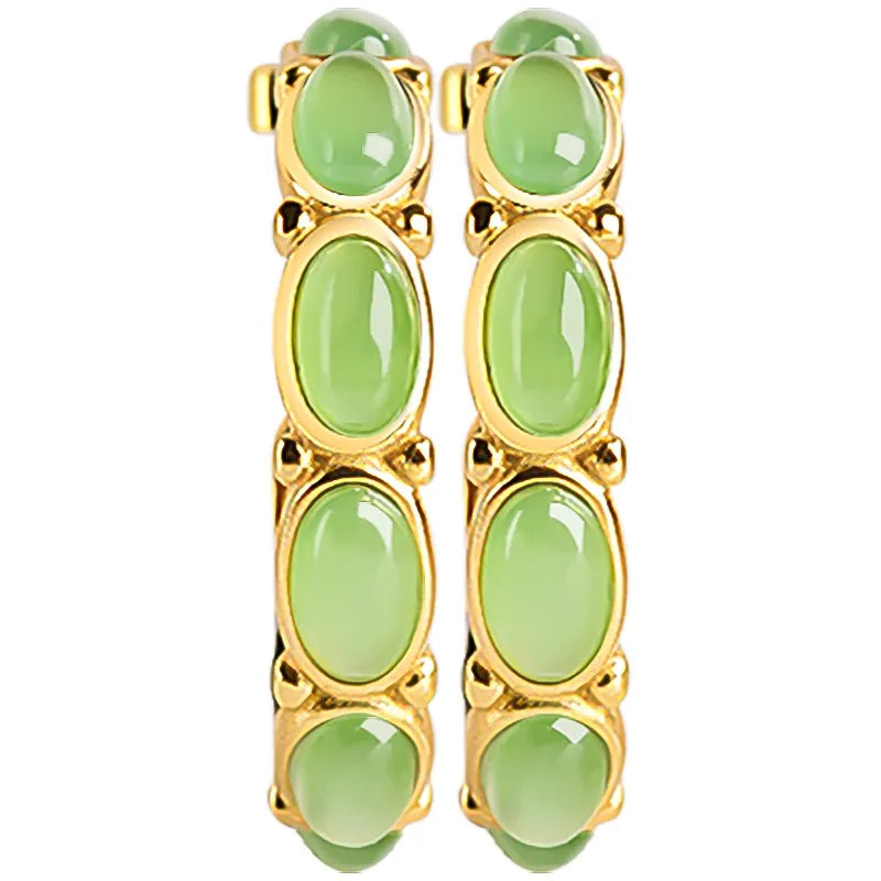 Real Burmese Jade Bead Drop Earrings – Natural Jade Jewelry jade BMjade