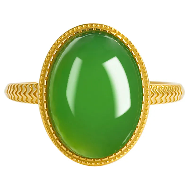 S925 Silver Natural Jade Adjustable Ring – Women’s Jewelry jade BMjade