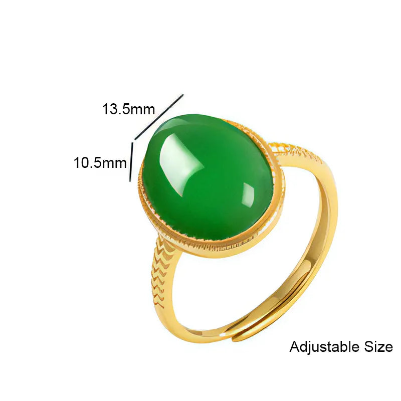 S925 Silver Natural Jade Adjustable Ring – Women’s Jewelry jade BMjade