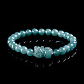 Natural Blue Jade Pixiu Feng Shui Beaded Bracelet for Good Luck jade BMjade