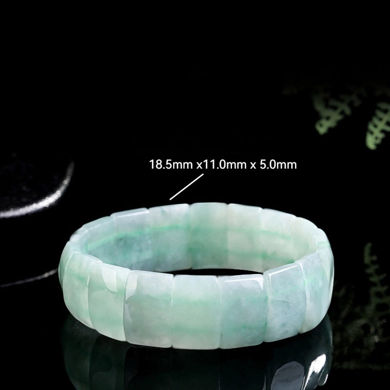 Natural Burmese Jade Fortune Plaque Bracelet for Women jade BMjade