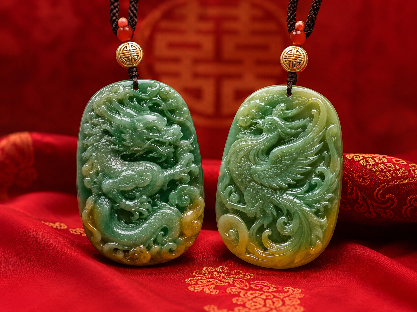 Dragon & Phoenix Jade Pendants: Marriage Symbolism & Couple Pairings