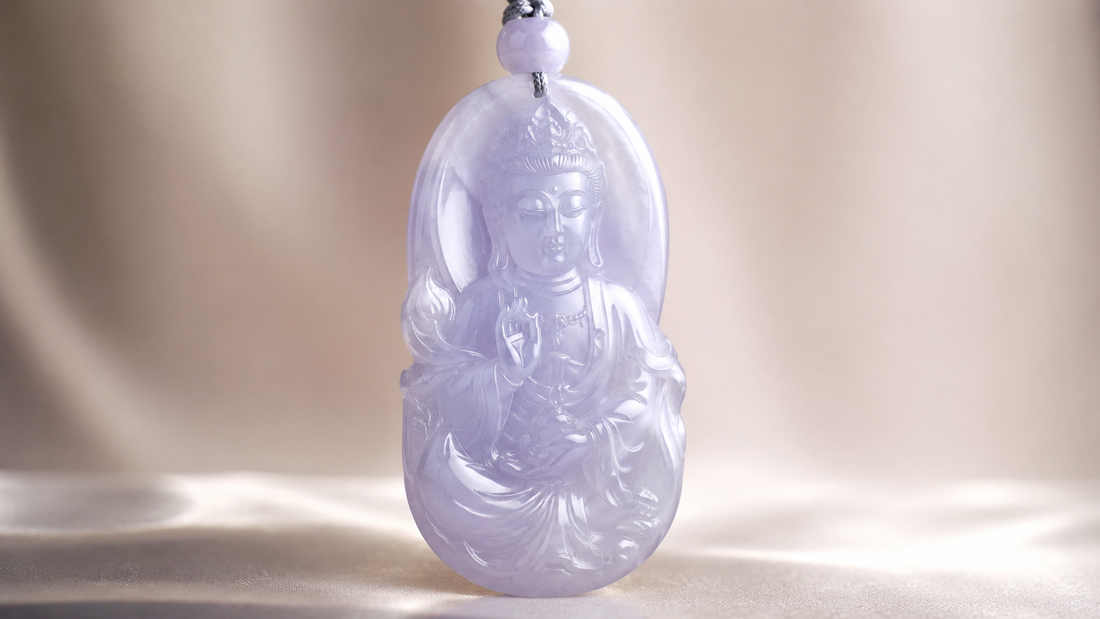 Guan Yin Jade Pendant: Goddess of Compassion & Mercy Symbolism