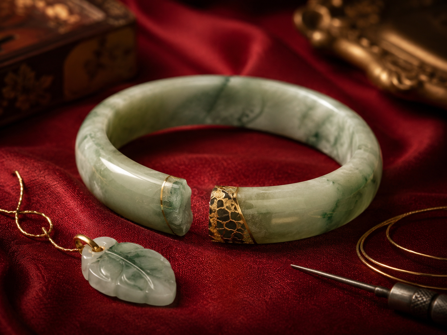 Jade Bracelet Repair Guide: From Minor Scratches to Masterful Gold Inlay