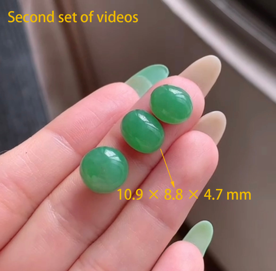 Private Order - 3pcs Natural Untreated Type A Myanmar Jadeite