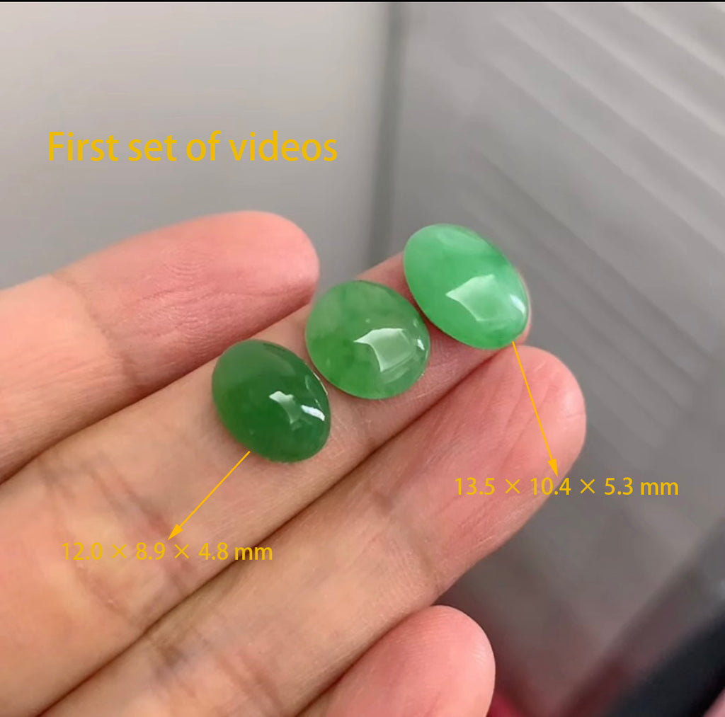 Private Order - 3pcs Natural Untreated Type A Myanmar Jadeite