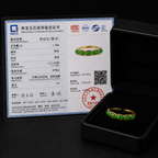 Green Jade Cabochon Ring for Women