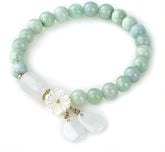 Natural Jade Bracelet for Women jade bmjade Jade: 7.5mm/Fits Wrist: 6"-7" green 