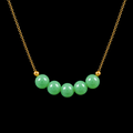 Green Jadeite Beaded Necklace for Women
