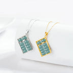 Real Jadeite Blue Abacus Wealth Pendant – Natural Jade Jewelry BMjade