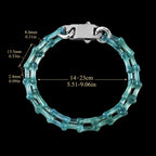 Schlangenglieder-Armband aus blauem Jadeit