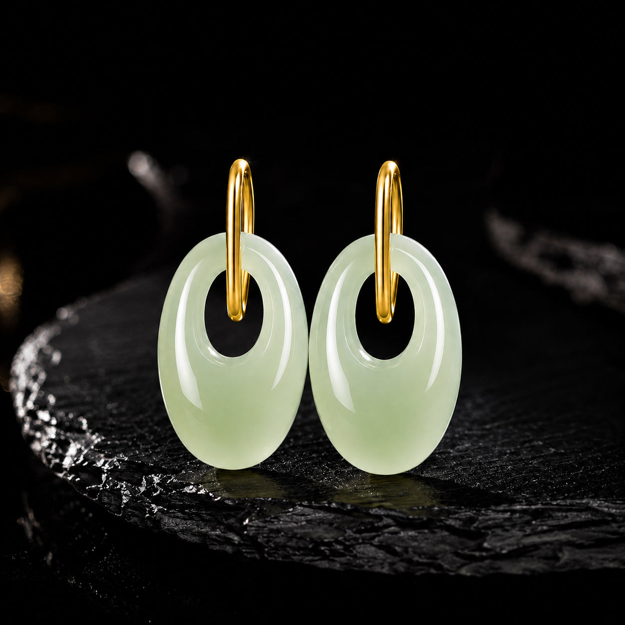 Light Green Jade Earrings – S925 Silver, Real Jade Jewelry for Luck & Harmony