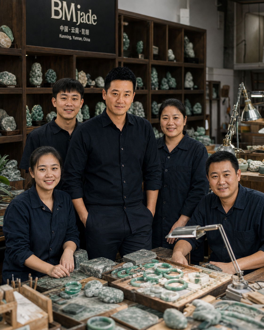 BMjade team and workshop in Kunming, Yunnan, China