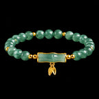 Blue Green Jade Bamboo Bracelet