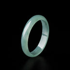 Blue Green Jadeite Band Ring for Women