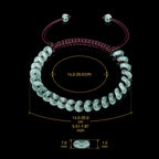 Handwoven Blue Jadeite Peace Buckle Bracelet