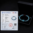 Blue Jadeite Pixiu Abacus Bead Bracelet