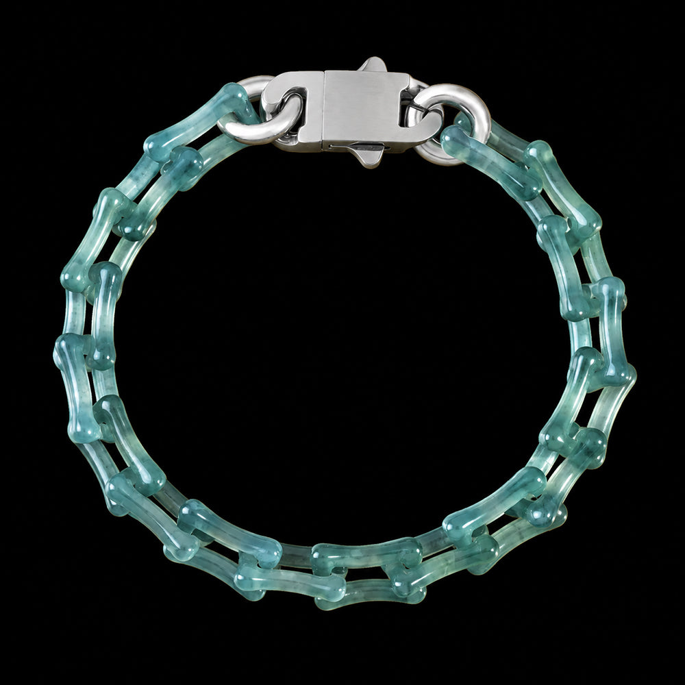 Schlangenglieder-Armband aus blauem Jadeit
