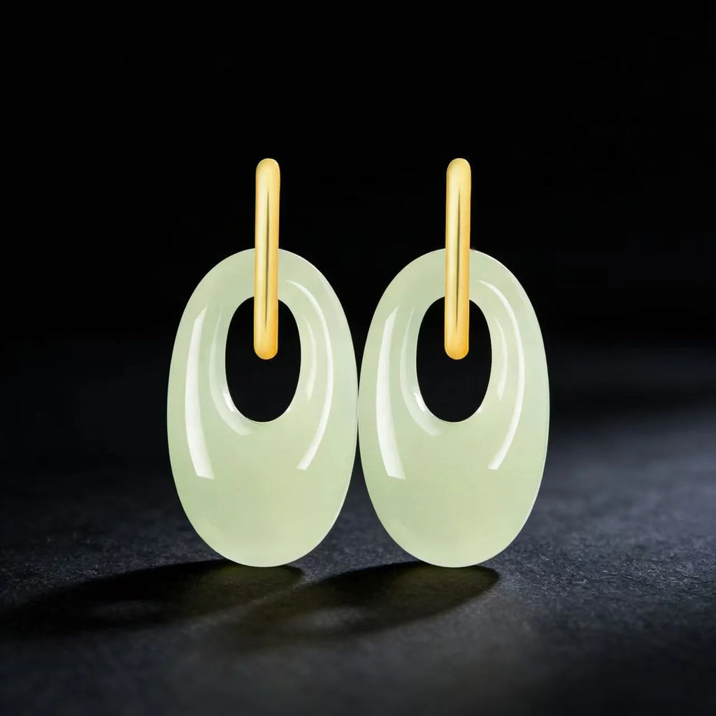 Burmese Jade Earrings in 925 Sterling Silver – Real Jade Jewelry