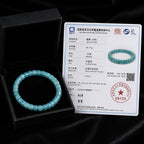 Blue Green Jadeite Abacus Bead Bracelet