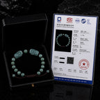 Handwoven Icy Blue-Green Jadeite Pixiu Bracelet