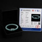 Icy Blue-Green Jadeite Pixiu Bead Bracelet