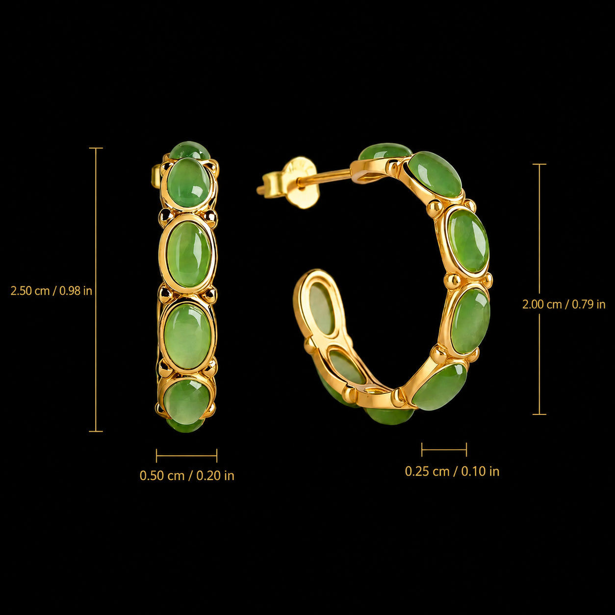 Green Jade Bead Drop Earrings – Natural Jade Jewelry for Harmony & Elegance