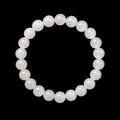 Natural White Nephrite Jade Bead Bracelet