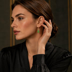 Green Jade Teardrop Earrings