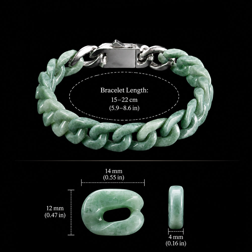 Men's Green Jade Chain Bracelet – BMjade