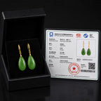 Green Jade Teardrop Earrings