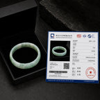 Green White Jadeite Fortune Plaque Bracelet