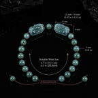 Handwoven Icy Blue-Green Jadeite Pixiu Bracelet