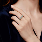 Icy Pale Green Jadeite Heart Ring for Women