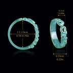 Icy Pale Green Jadeite Heart Ring for Women