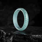 Textured Blue Jadeite Band Ring