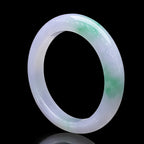 Natural Burmese Lavender Green Jadeite Bangle Bracelet 57mm Icy Purple Green Jade