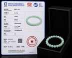 Natural Green Jadeite Bead Bracelet – 6mm 8mm 10mm