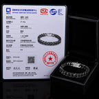 Natural Black Jadeite Cuban Link Bracelet Luxury Jade Chain for Men