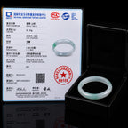 Natural Burmese Jadeite Bangle Bracelet Icy Green 51mm-55mm Slim Jadeite Bracelet for Women