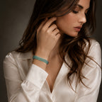 Natural Blue Green Jadeite Cuban Link Bracelet Luxury Chain Jewelry