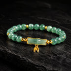 Blue Green Jade Bamboo Bracelet