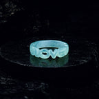 Icy Pale Green Jadeite Heart Ring for Women