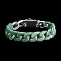 Men’s Green Jadeite Chain Bracelet with Silver Clasp