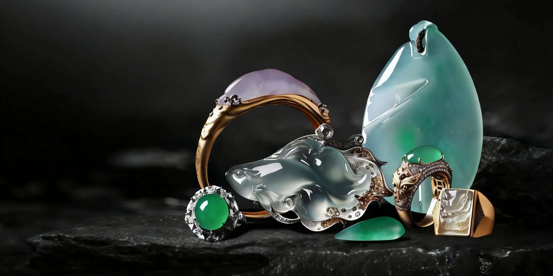 Authentic Burmese jadeite jewelry collection by BMjade — bracelets, necklaces, earrings, and rings