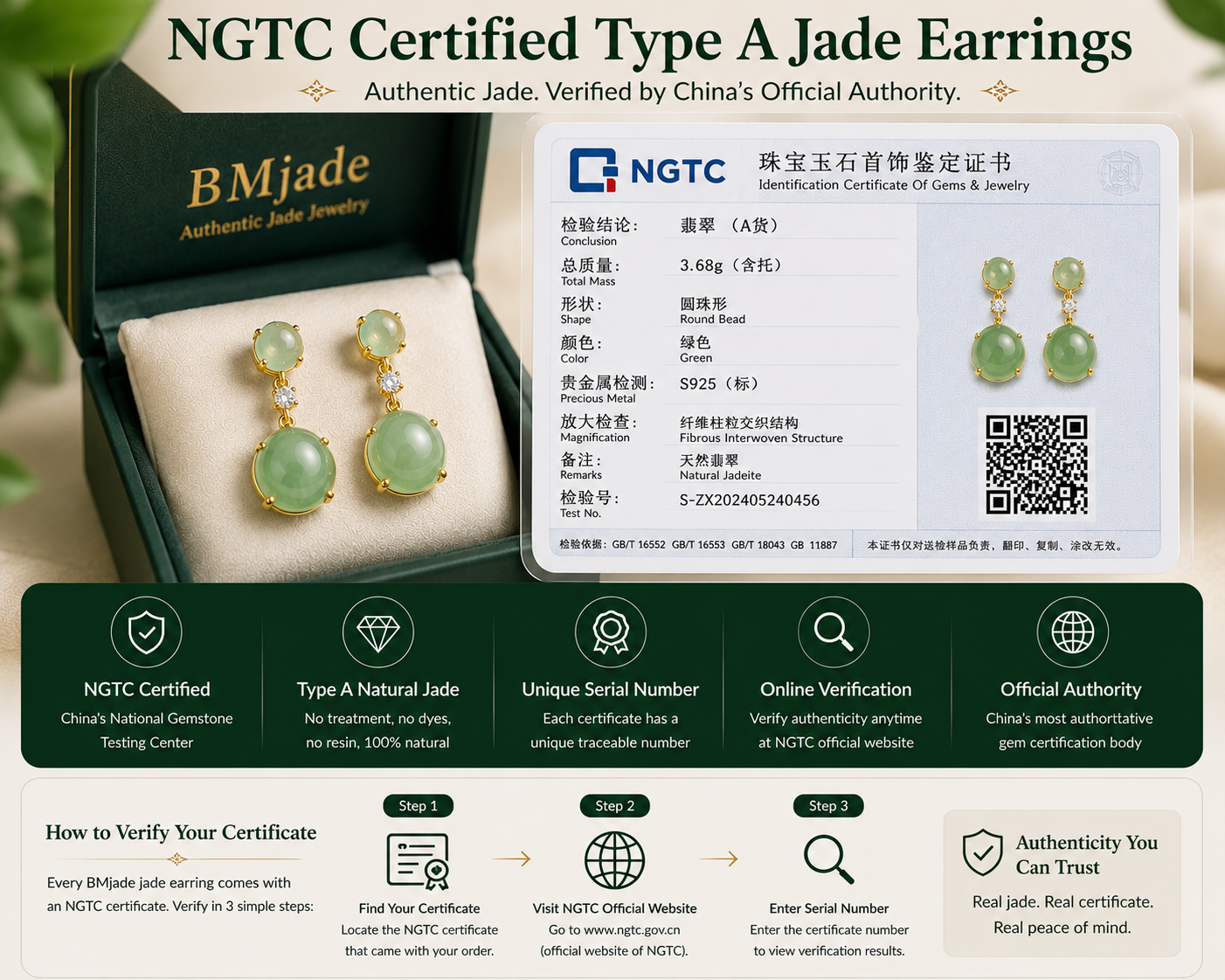 NGTC Jade Earing