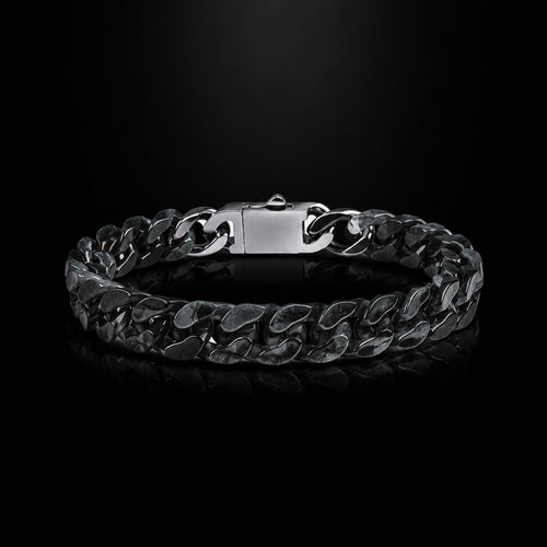Black Jadeite Cuban Link Bracelet for Men
